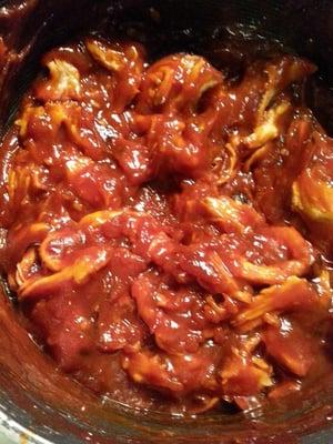 Apple wood Smoked Pulled Pork in Homemade Sweet & Spicy Bbq Sauce