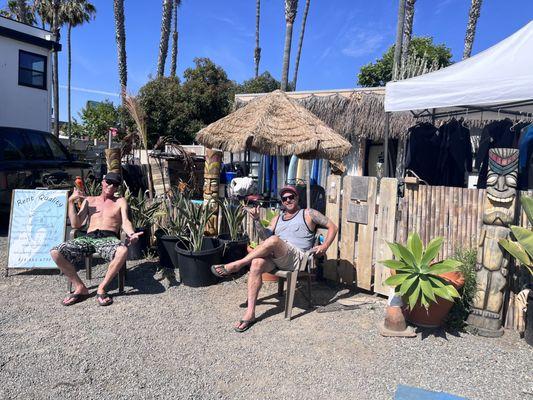 The owners at Ridesolanabeach enjoy the summer sun!