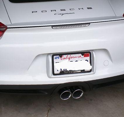 OEM exhaust tips that was installed.