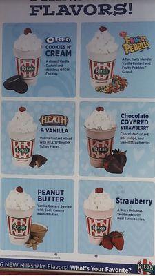 Flavored milkshakes