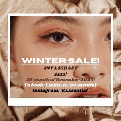 $135 any lash set all of December only! Message to book!