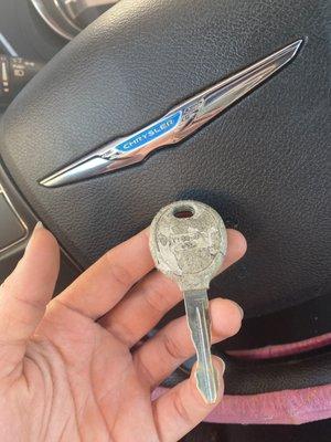 Old ugly Original car key that came with my car