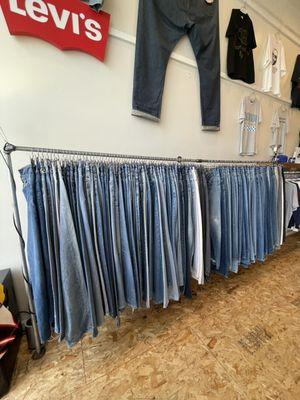 huge selection of levis.