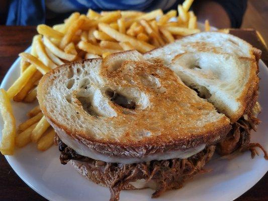 Short rib grilled cheese. $19. Very large portions and tasty!