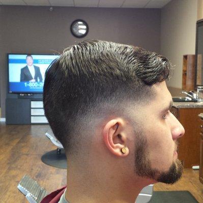 Skin Fade with beard Trim/Fade