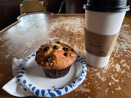 French vanilla muffin and a cappuccino.