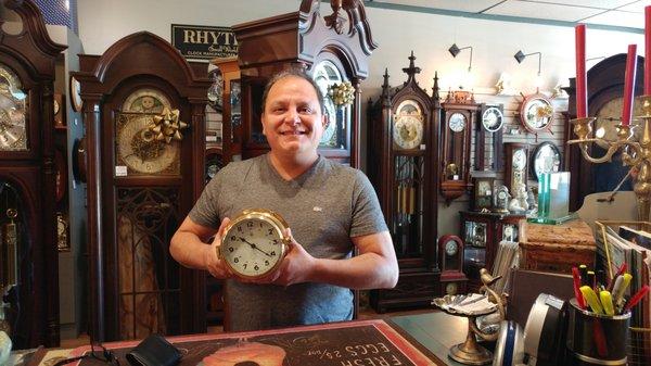 This is what we do! Thank you Mr. A, for allowing us to repair your gorgeous ship's clock. #clockrepair