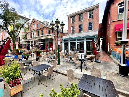 Some patio seating