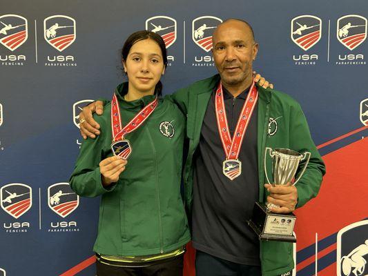 2024 Summer Nationals in Columbus Ohio.
Gold Medalists and National Champion 
Sophia Habek in Y12 Women's Epee