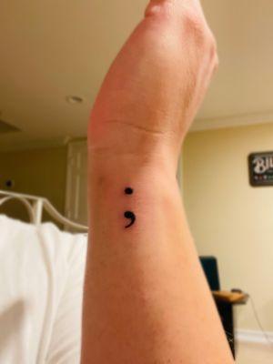 Semicolon tattoo