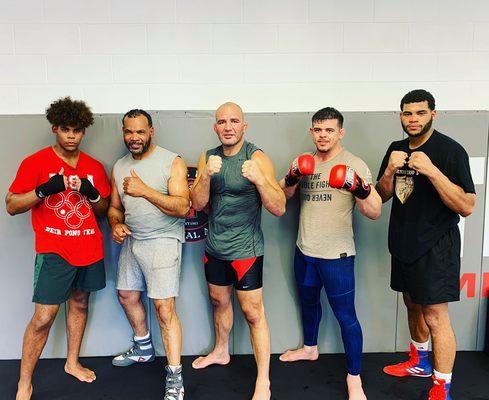 Some of the fight team and coaches