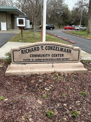 Signage of the community center