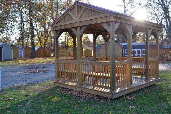 Official Tri-state area dealer of Old Hickory Buildings & Sheds, check out a variety of barns and sheds on our property.