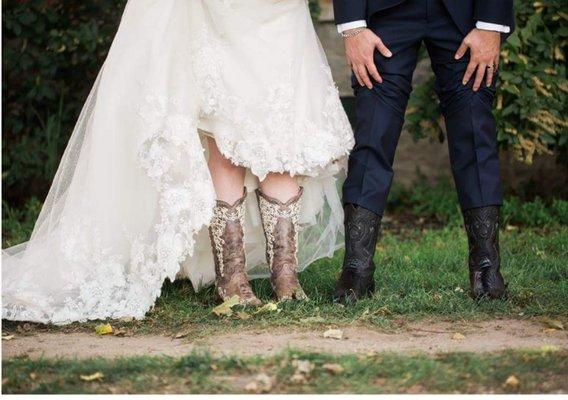 Wedding boots from the Little boot ranch. Best place to buy boots.