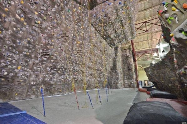 The Rock Wall is one of the most challenging walls in the nation, offering over 11,000 sq. feet of climbs for beginner to advanced climbers.