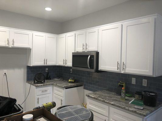 Granite and backsplash redone!