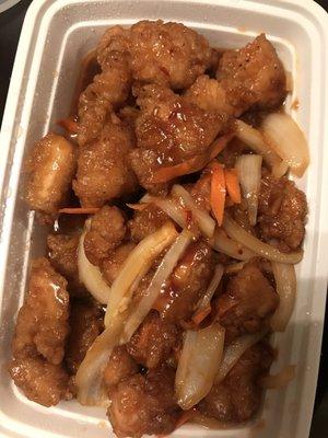 Orange chicken take-out