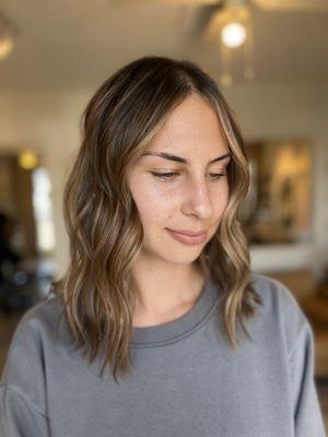 Dimensional Brunette by stylist Xandra  instagram- @xanshair