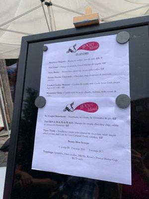 Boozy Moo Menu offered at Art on Lark