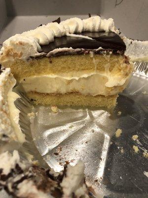 Boston cream pie. Lots of custard filling.