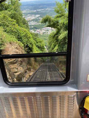 Looking down the tracks.