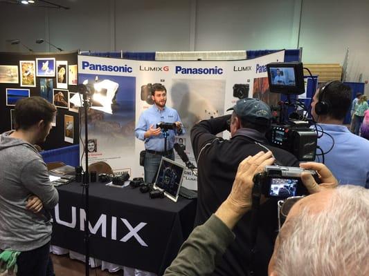 CCI interviewing Panasonic booth