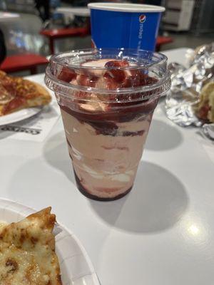 Strawberry vanilla ice cream swirl ($2.49)