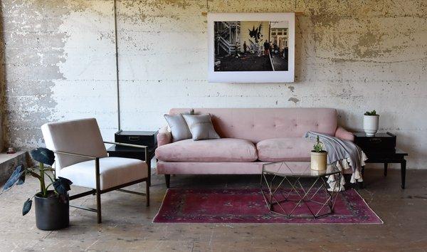 Clarion Sofa in Blush Pink