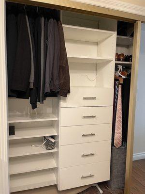 Reach-in master closet.