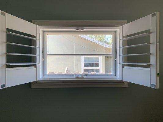 Awning casement window half light all wood by Marvin. Great investment - beautiful addition to home.