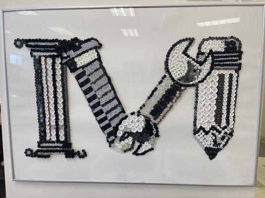 Their logo made out of buttons!