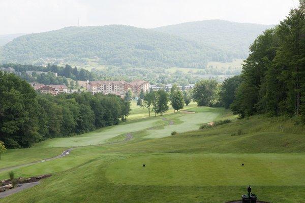 The split fairway of number 13