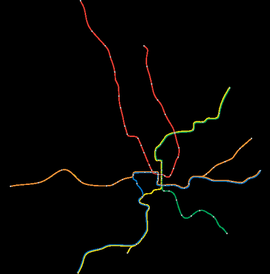 Metro map to scale