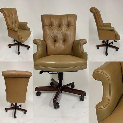 After pictures of the leather office chair. We only change seat and arms by clients request.