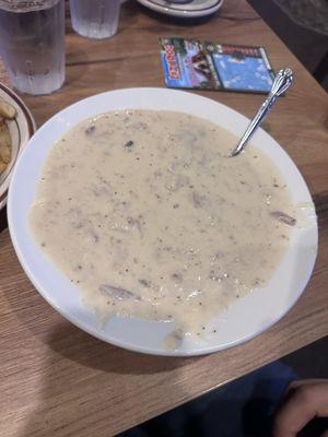 Bowl of clam chowder