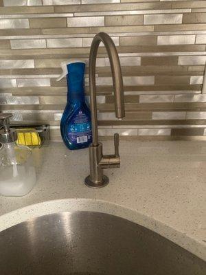 Filter faucet that was installed