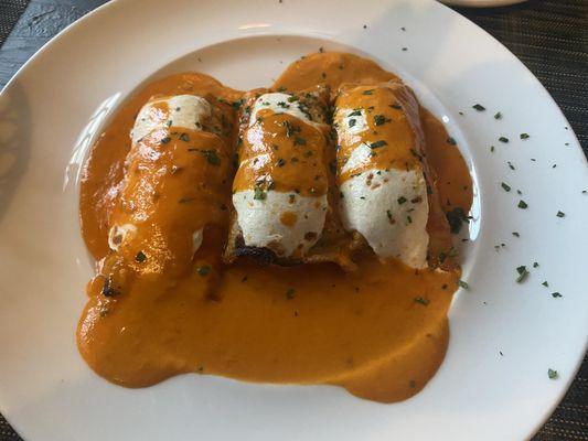 Eggplant Rollatini in a vodka sauce