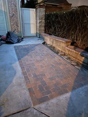 New multi tone pavers. Laid "Holland" style.