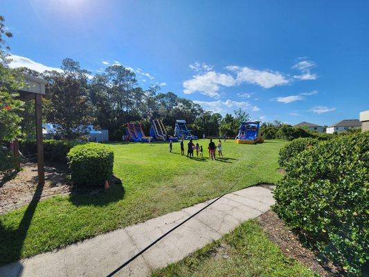 Bounce houses and water slides to celebrate a great VBS