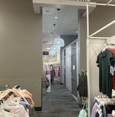 Fitting room not used due to used for storage per Target employee