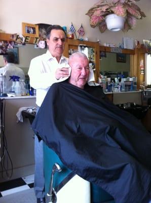 Pete with Flatop, client for 50 years..