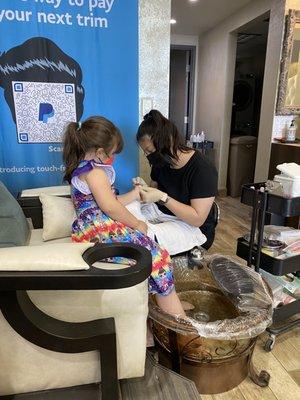 Kids mani-pedi