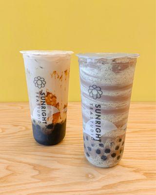 Sunright Boba Milk Tea & Chocolate Oreo Brûlée