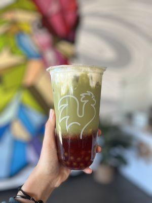 Strawberry Matcha Milk Tea 24oz