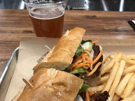 Belly Bahn Mi and Fries