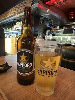 Sapporo beer $8