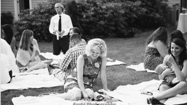 Everyone loved that the blankets doubled as a wedding favor.