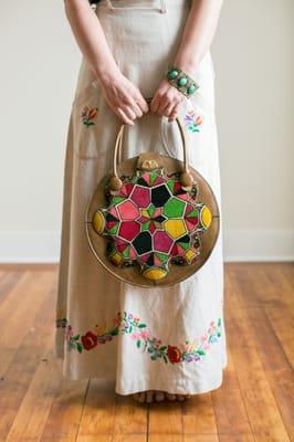 1970's purse and skirt