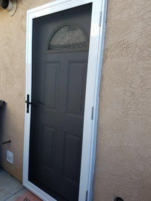 The Screen Machine's Finished Installation of the Guarda Security Door with Tiger Wire black mesh.