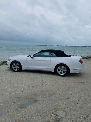 Our rental A mustang convertible with all the modern toys inside!!!! Very fun!!